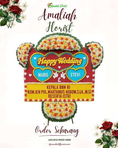 Papan Bunga Pernikahan Pudak Kulon